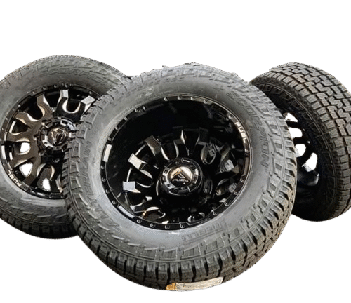 F350 Dually 20” Fuel Wheels with 34” All-Terrain Tires Package