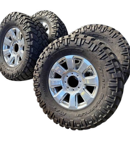 Ford Superduty Platinum 20s Stock Wheels with 38x13.50R20 Nitto Trail Grappler MT Tires