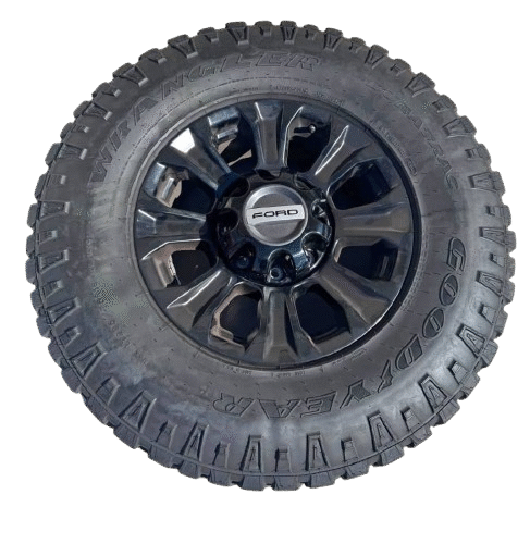 Set of 4 - 18" Ford Super Duty Tremor Wheels with Goodyear Duratrac Tires