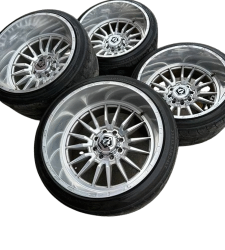 24x14 TIS Forged Wheels with 33x13.50R24 Giovani Street Tires