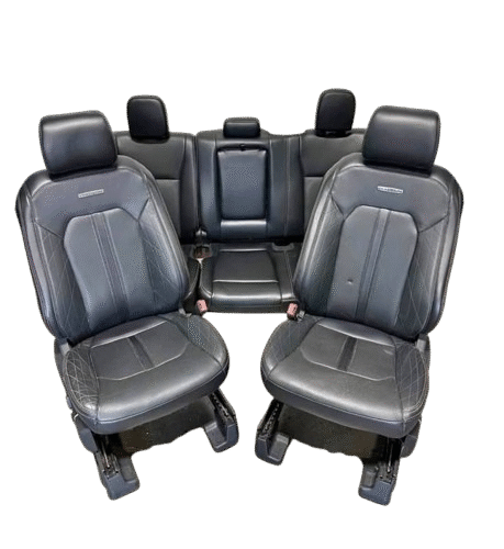 2017-2024 Ford Super Duty F250 F350 F450 Platinum Black Leather Front & Rear Seats
