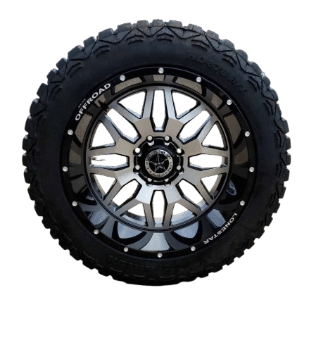 22" Lonestar Offroad Renegade Wheels with Haida HD878 R/T All-Terrain Tires