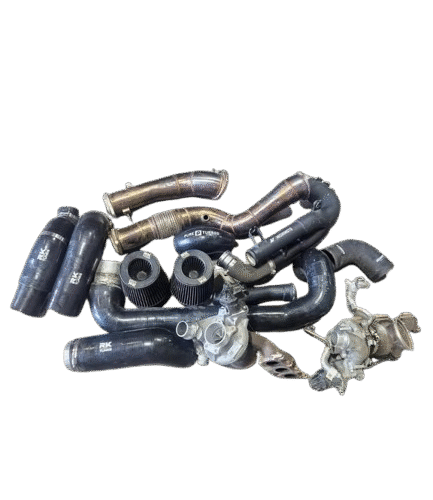 Stage 2 Pure Turbos with Arcade Front Mount Intakes and Downpipe