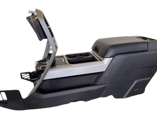 2020 F250 Woodgrain Black Leather Floor Center Console Armrest Lid Set